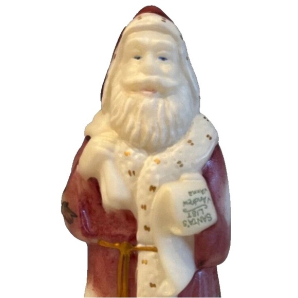 Fenton Olde world signed and numbered Collectors Santa glass figure